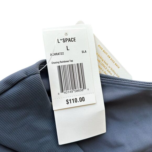 Revolve L*Space L Chasing‎ Rainbows Crop Top Sports Bra Gray Boho Hippie Sporty - Picture 4 of 10